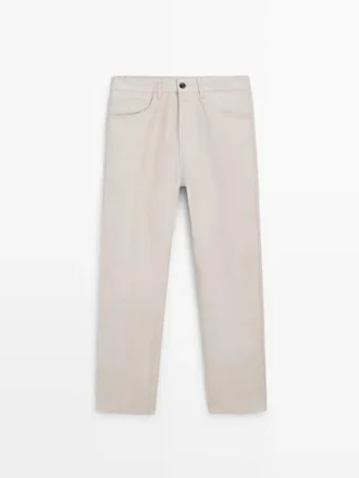Pantaloni in lino dal taglio semi-jogger