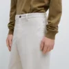 Pantaloni in twill di cotone con elastico in vita