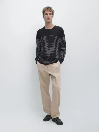 Pantaloni jogger in cotone e lino