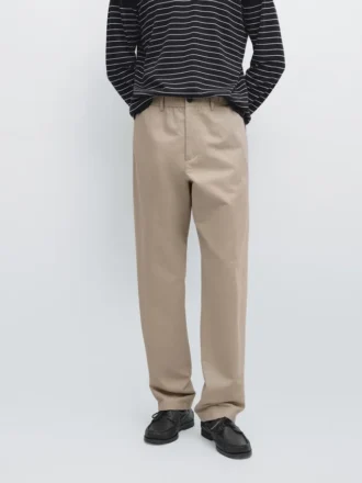 Pantaloni jogger in cotone e lino