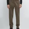 Pantaloni slim fit con micro-trama