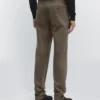 Pantaloni slim fit con micro-trama