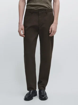 Pantaloni slim fit in cotone