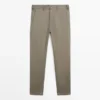 Pantaloni slim fit in misto cotone