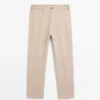 Pantaloni slim fit in misto cotone