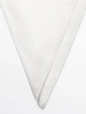 Pochette in tinta unita 100% seta