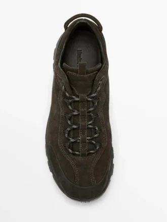 Scarpe da ginnastica tecniche con inserti in pelle