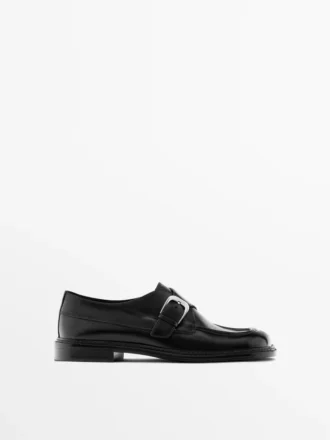 Scarpe Derby in pelle con fibbia Scarpe Derby in pelle con fibbia
