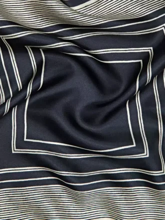 Sciarpa a righe 100% seta