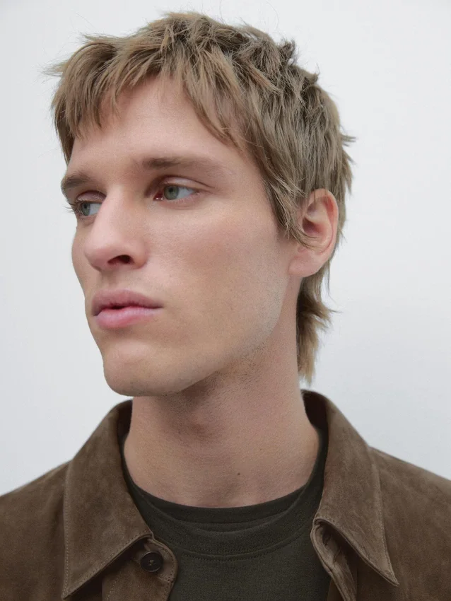 Sovracamicia in pelle scamosciata Sovracamicia in pelle scamosciata