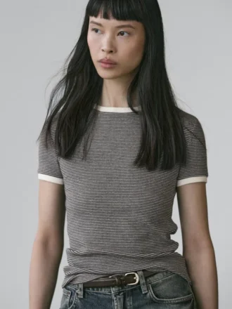 T-Shirt a maniche corte con dettagli a contrasto