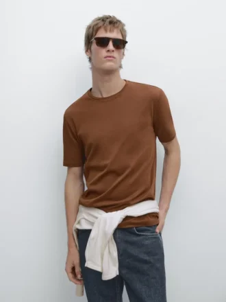 T-Shirt a maniche corte in misto cotone