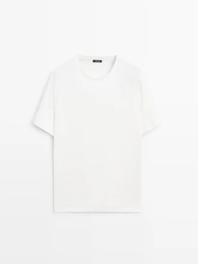 T-Shirt a maniche corte in misto lino T-Shirt a maniche corte in misto lino