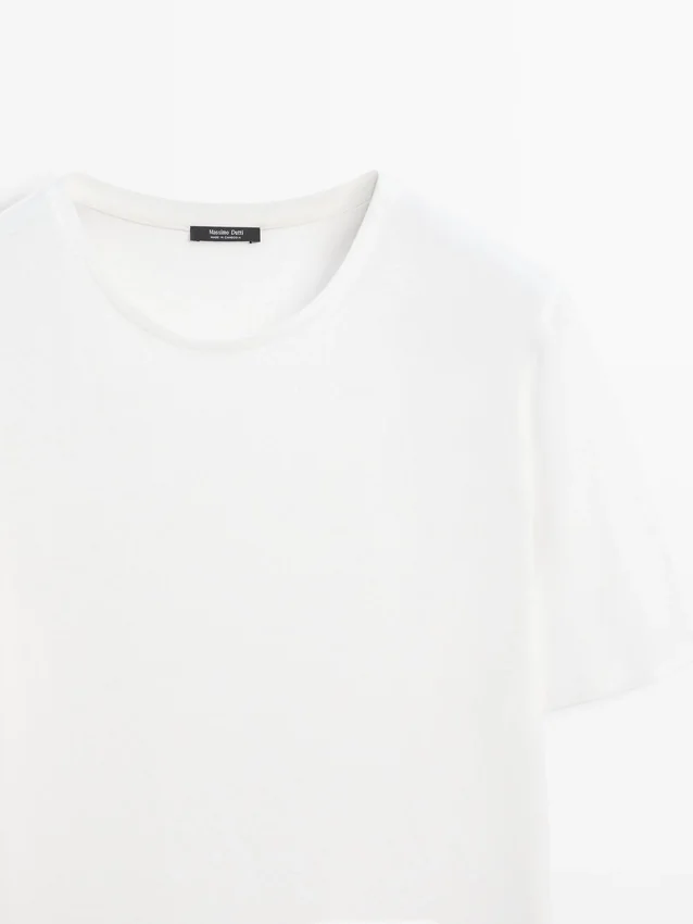 T-Shirt a maniche corte in misto lino T-Shirt a maniche corte in misto lino