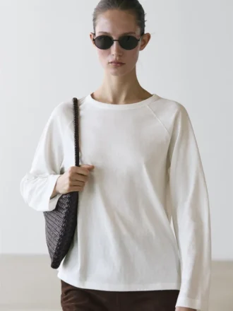 T-Shirt a maniche lunghe 100% cotone