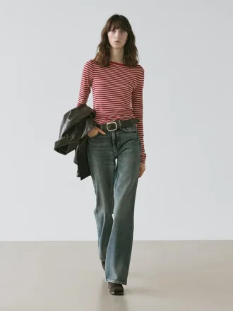 T-Shirt a maniche lunghe a righe