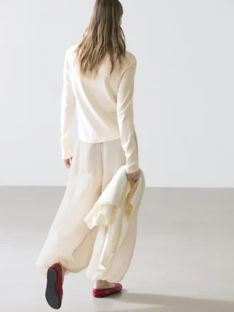 T-Shirt a maniche lunghe con orlo arrotondato