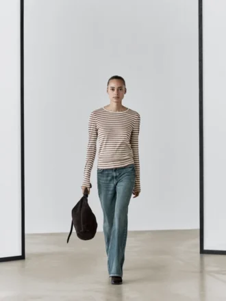 T-Shirt a righe in 100% cotone