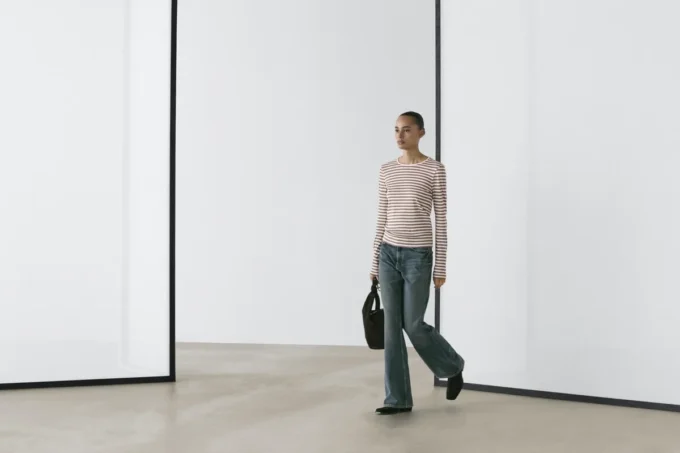 T-Shirt a righe in 100% cotone