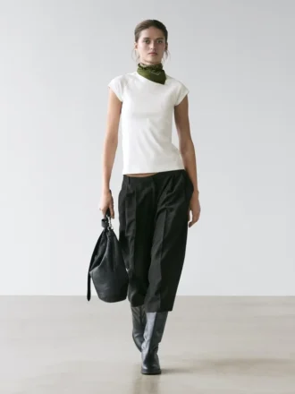 T-Shirt in cotone con maniche raglan corte