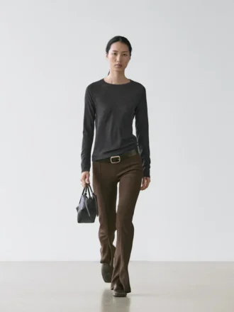 T-Shirt in lana con maniche raglan