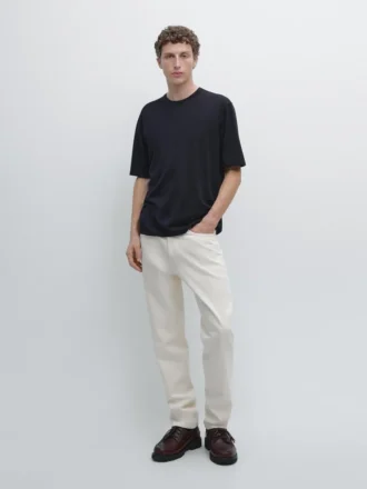 T-Shirt in maglia mista lana