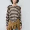 T-Shirt oversize a maniche lunghe a righe