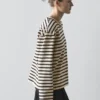 T-Shirt oversize a righe in misto cotone