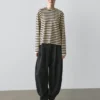 T-Shirt oversize a righe in misto cotone